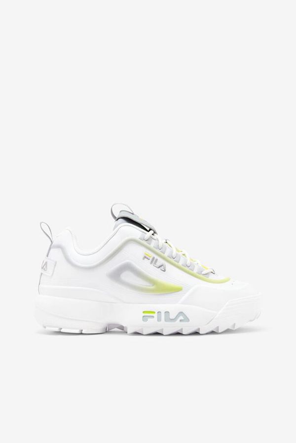 Tênis Fila Mulher Branco/Luz Verdes - Fila Disruptor 2 Fs Portugal Lojas,SXJB-61584